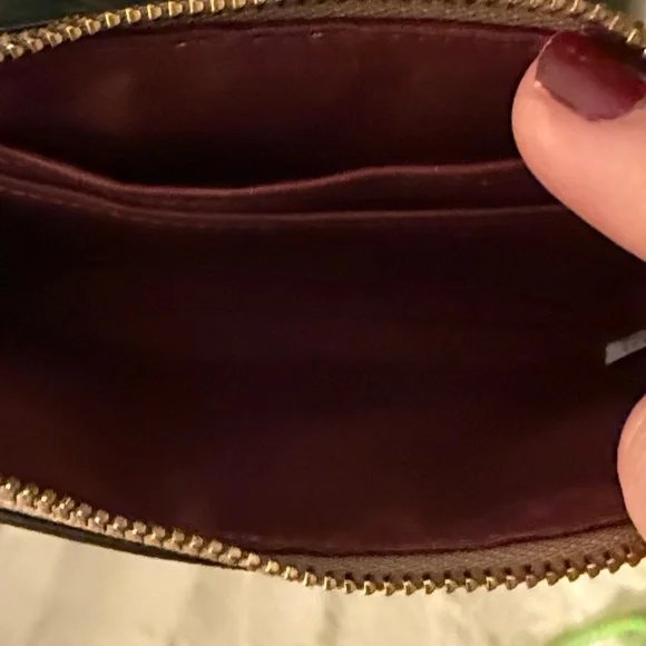 Coach Taupe Leather Wristlet EUC - Picture 3 of 3